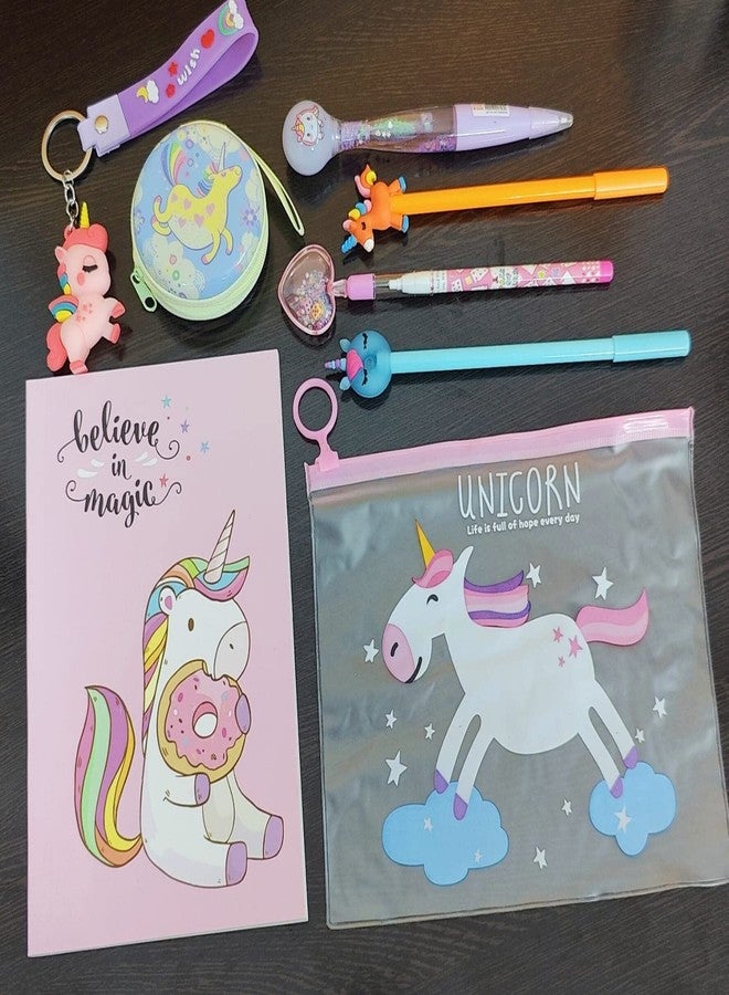 Tera13 TERA 13 Unicorn Diary For Girls (pack of 8 items) Note Book Diary For Girls Small Folder Pen Stationary, Kids Diary, Birthday Return Gifts Diary For Girls & Boys - Image 5